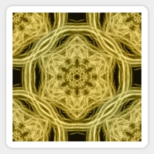 Elegant gold kaleidoscopes Sticker